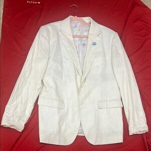 TR  TAILORED   BEIGE SPORT   BLASER   Textured Weave and Notched Lapel